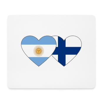 Argentinien Finnland Flagge Herz - Mousepad (Querformat) - Weiß - Vorne
