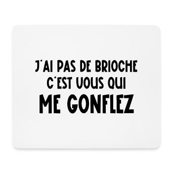 j'ai pas de brioche - Tapis de souris (format paysage) - blanc - Devant