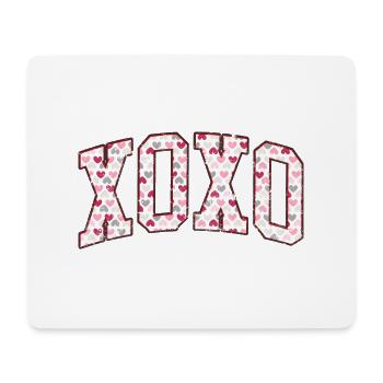 XOXO Coeur Design Rétro Amour - Tapis de souris (format paysage) - blanc - Devant