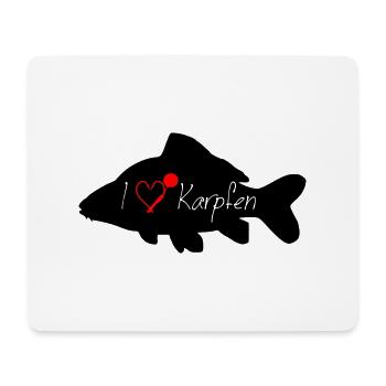 I love CARP black transparent - Mouse Pad (horizontal) - white - Front