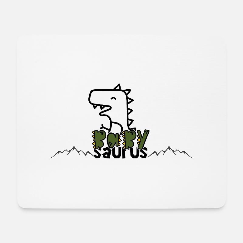 Dino02 - Mousepad (Querformat) - Weiß