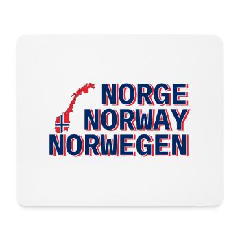 Norwegen mit 3 Schriftzügen in 3 Sprachen - Mousepad (Querformat) - Weiß - Vorne