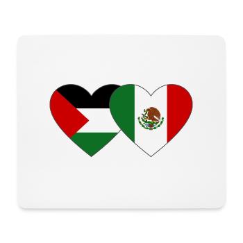Palestine Mexique drapeau coeur utilisé - Tapis de souris (format paysage) - blanc - Devant