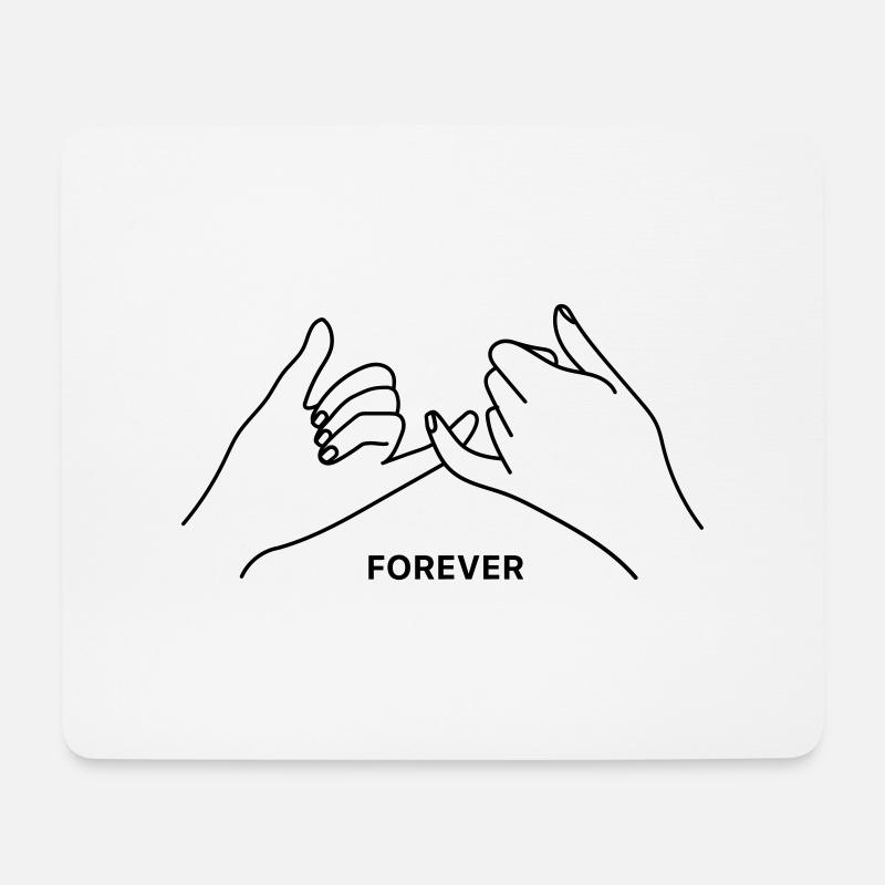 Für immer - Mousepad (Querformat) - Weiß