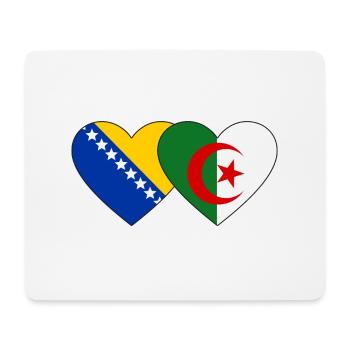 Bosnia Algeria Flag Heart - Mouse Pad (horizontal) - white - Front