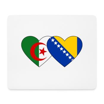 Algerien Bosnien Flagge Herz - Mousepad (Querformat) - Weiß - Vorne