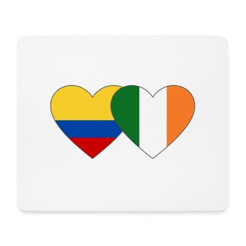 Kolumbien Irland Flagge Herz - Mousepad (Querformat) - Weiß - Vorne