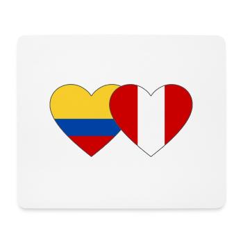 Kolumbien Peru Flagge Herz - Mousepad (Querformat) - Weiß - Vorne