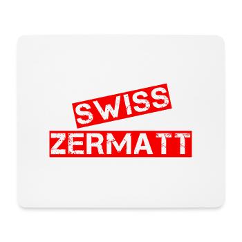 Zermatt en texte vintage Suisse - Tapis de souris (format paysage) - blanc - Devant