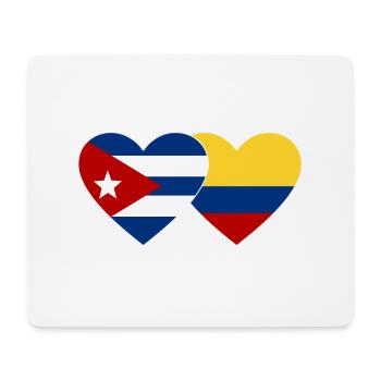 Cuba Colombie Drapeau Coeur - Tapis de souris (format paysage) - blanc - Devant
