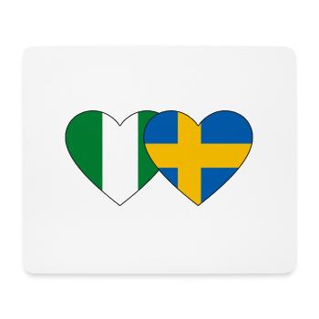 Drapeau Nigeria Suède Coeur - Tapis de souris (format paysage) - blanc - Devant
