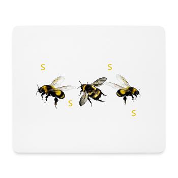 Kleine puschel Hummel - Mousepad (Querformat) - Weiß - Vorne