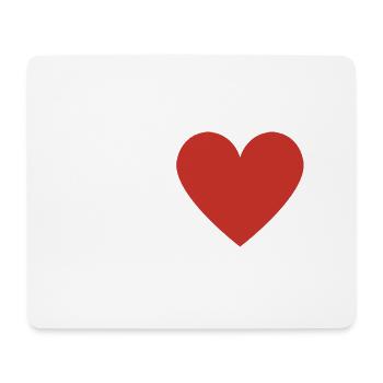 Buchstabe j rotes Herz - Mousepad (Querformat) - Weiß - Vorne