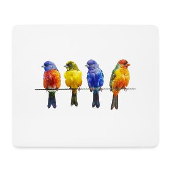 Birds on a wire - Mouse Pad (horizontal) - white - Front
