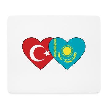 Türkei Kasachstan Flagge Herz - Mousepad (Querformat) - Weiß - Vorne