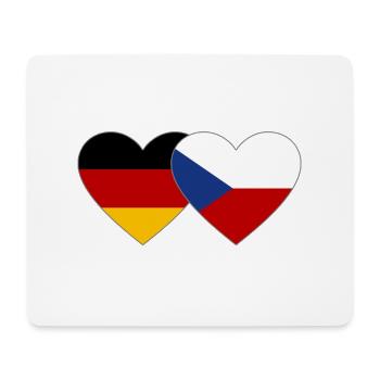 Deutschland Tschechien Flagge Herz Flagge - Mousepad (Querformat) - Weiß - Vorne