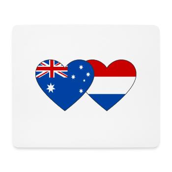 Australien Holland Flagge Herz Flagge - Mousepad (Querformat) - Weiß - Vorne