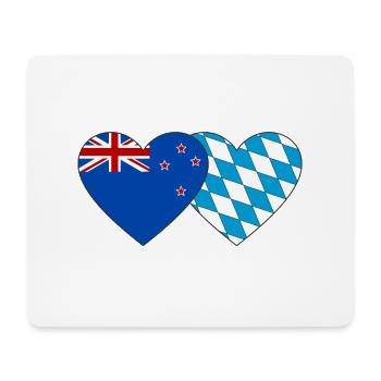 Drapeau de la Nouvelle-Zélande Bavaria Coeur - Tapis de souris (format paysage) - blanc - Devant