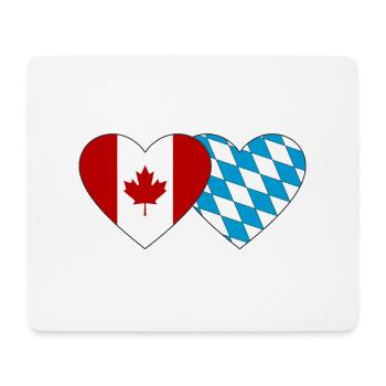 Kanada Bayern Flagge Herz - Mousepad (Querformat) - Weiß - Vorne