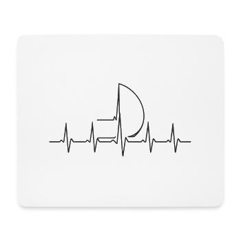 Segelboot Heartbeat Segelboot - Mousepad (Querformat) - Weiß - Vorne