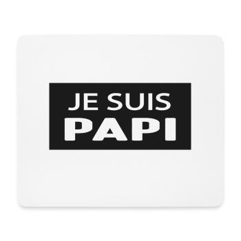 JE SUIS PAPI - Tapis de souris (format paysage) - blanc - Devant