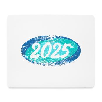 Retro 2025 - Mousepad (Querformat) - Weiß - Vorne
