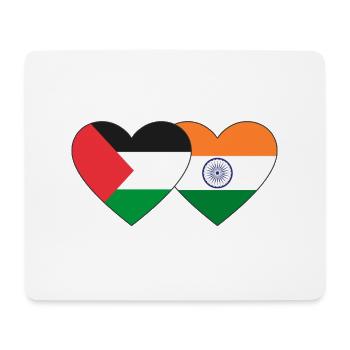 Drapeau de la Palestine et de l’Inde - Tapis de souris (format paysage) - blanc - Devant
