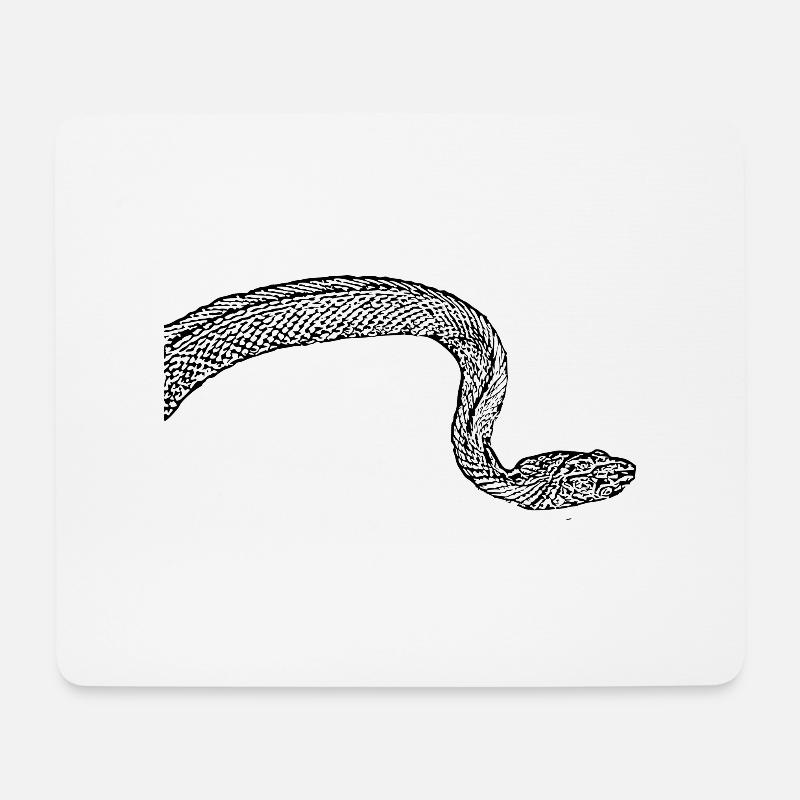 Schlange Schlangen - Mousepad (Querformat) - Weiß
