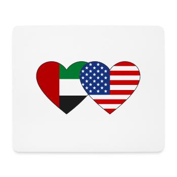 Vereinigte Arabische Emirate USA Flagge Herz - Mousepad (Querformat) - Weiß - Vorne