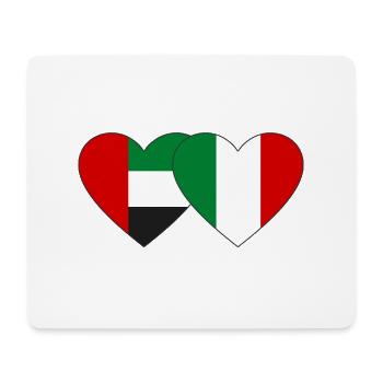 Vereinigte Arabische Emirate Italien Flagge Herz - Mousepad (Querformat) - Weiß - Vorne