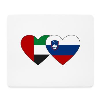 Vereinigte Arabische Emirate Slowenien Flagge Herz - Mousepad (Querformat) - Weiß - Vorne