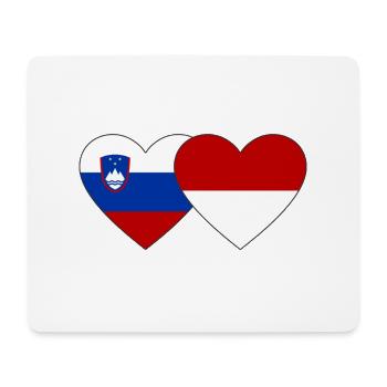 Slowenien Indonesien Flagge Herz - Mousepad (Querformat) - Weiß - Vorne