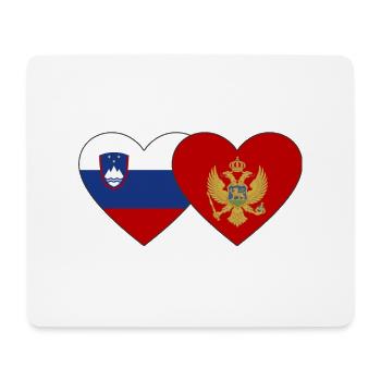 Slowenien Montenegro Flagge Herz - Mousepad (Querformat) - Weiß - Vorne