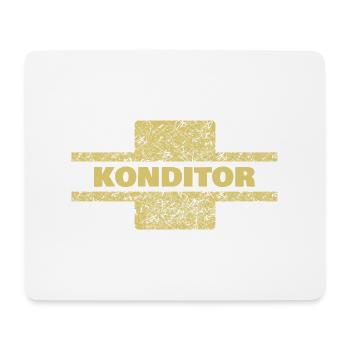 Konditor als Beruf - Mousepad (Querformat) - Weiß - Vorne