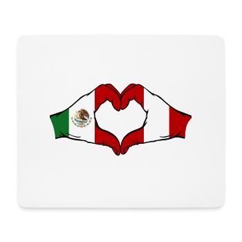 Mexiko Peru Flagge Hände Herzform - Mousepad (Querformat) - Weiß - Vorne