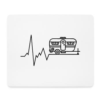 Heartbeat caravan camping holiday - Mouse Pad (horizontal) - white - Front
