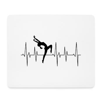Heartbeat Dancing Dancer - Mouse Pad (horizontal) - white - Front