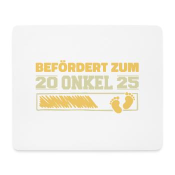 Schwangerschaft verkünden Geburt 2025 Onkel - Mousepad (Querformat) - Weiß - Vorne