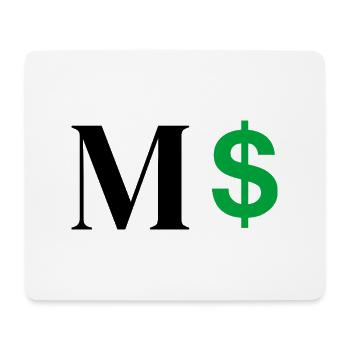 Buchstabe M Dollar - Mousepad (Querformat) - Weiß - Vorne