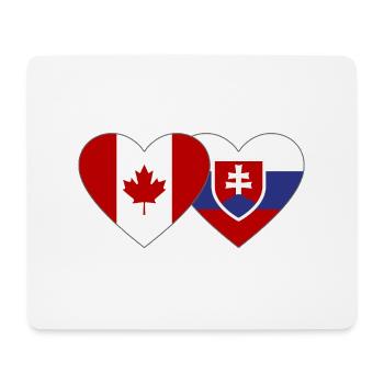 Kanada Slowakei Flagge Herz - Mousepad (Querformat) - Weiß - Vorne