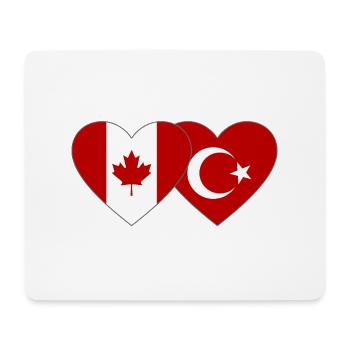 Canada Dinde Drapeau Coeur - Tapis de souris (format paysage) - blanc - Devant