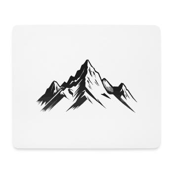 Mountain Range - Simple Hiking Sticker - Mousepad (Querformat) - Weiß - Vorne