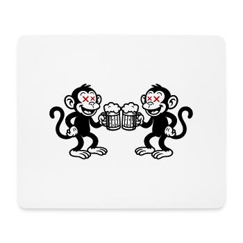 Bière Monkey Boire - Tapis de souris (format paysage) - blanc - Devant