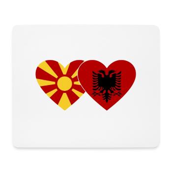 Mazedonien Albanien Flagge Herz - Mousepad (Querformat) - Weiß - Vorne