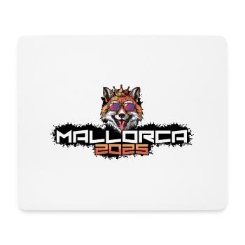 Mallorca 2025 Party Fuchs - Mousepad (Querformat) - Weiß - Vorne