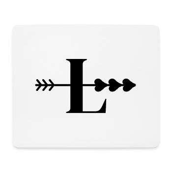 Letter I, Pfeilherz - Mousepad (Querformat) - Weiß - Vorne