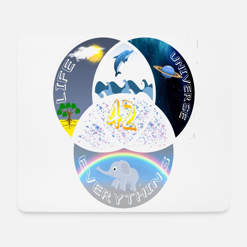 42 Answer Life Universe - Mouse Pad (horizontal) - white