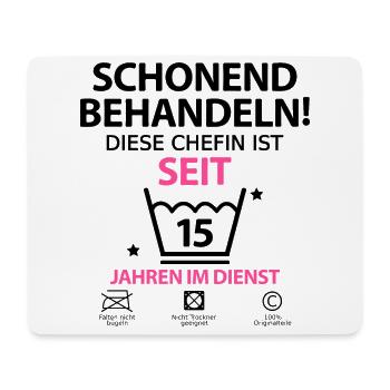 Chefin Jubiläum 15 Jahre Jähriges Firmenjubiläum - Mousepad (Querformat) - Weiß - Vorne