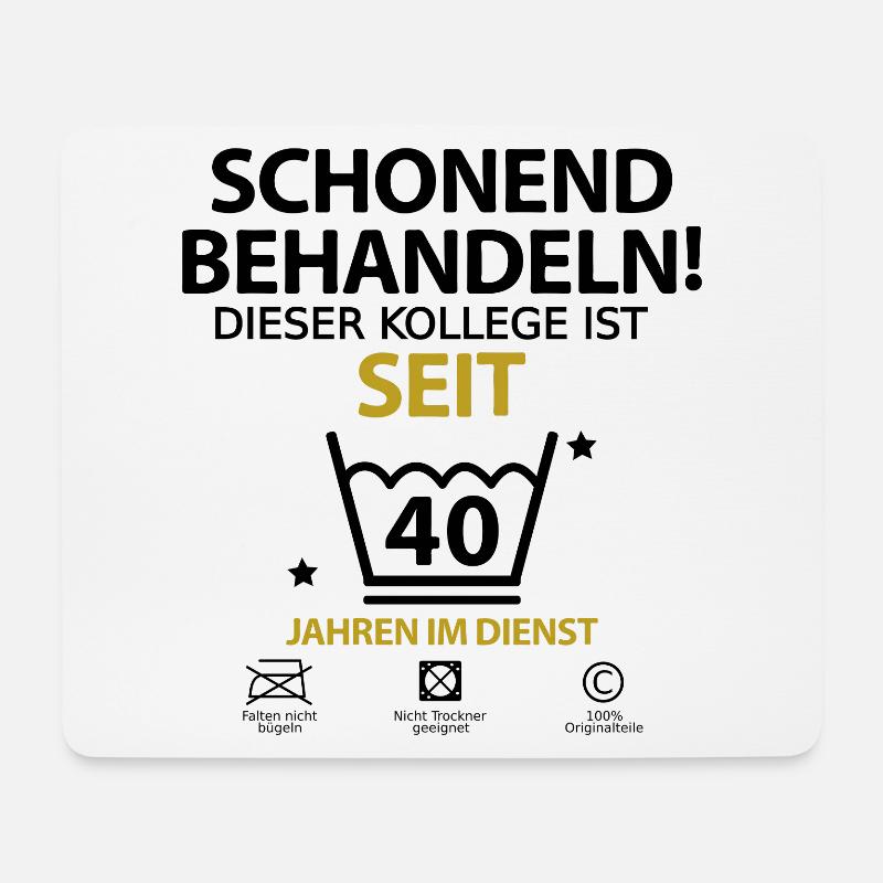 40 jähriges Jahre Jubiläum Firmenjubiläum kollege - Mousepad (Querformat) - Weiß