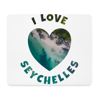 I Love Seychelles Holiday Paradies - Mousepad (Querformat) - Weiß - Vorne